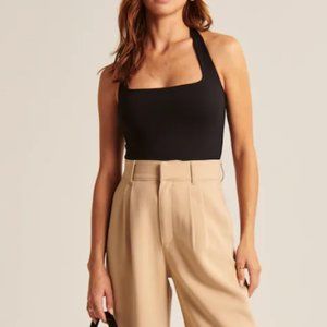 Abercrombie & Fitch Double-Layered Seamless Fabric Halter Bodysuit